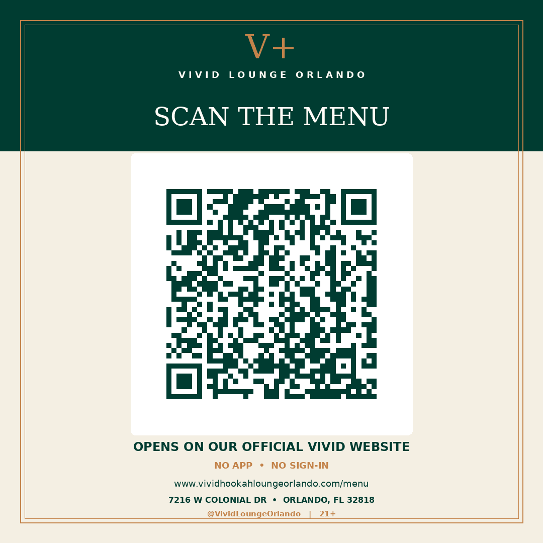 Vivid Lounge Orlando: scan for the lounge menu